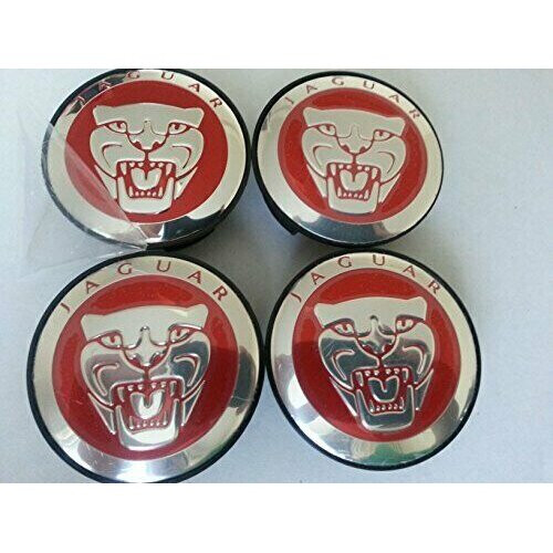 Jaguar Wheel Center Caps Alloy Emblem Badge Center Hub Cap Set 60mm on