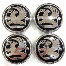 Vauxhall Wheel Center Caps Alloy Emblem Center Hub Cap Set 60mm Black