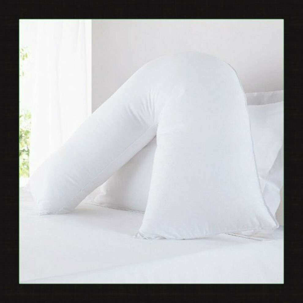 Orthopaedic V Shaped Hollow Fibre Pillow. Extra Cushioning Support Maternity Nursing Pillow Only.