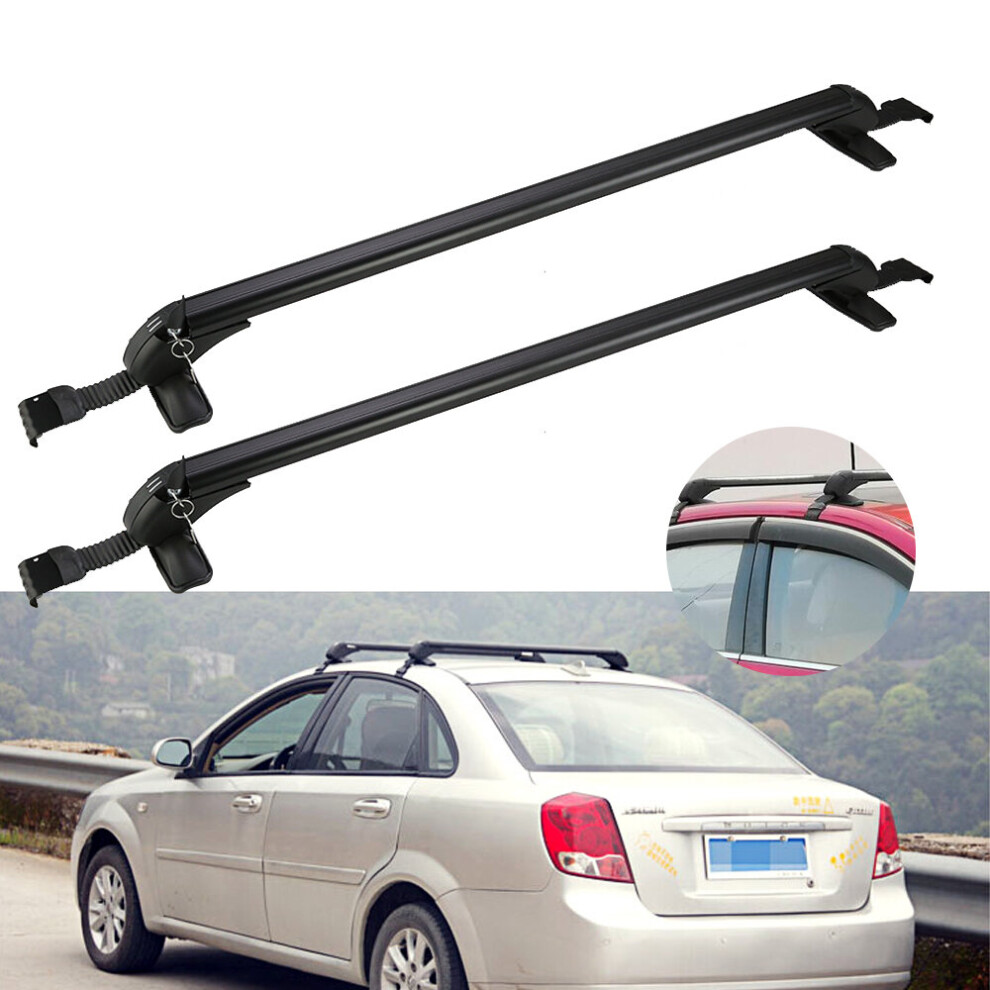 105CM/41.3" Lockable Aluminium Car Roof Rack Bars Luggage Carrier