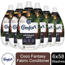 (Coco Fantasy) 6xof870ml Comfort Liquid Fabric Conditioner 58W