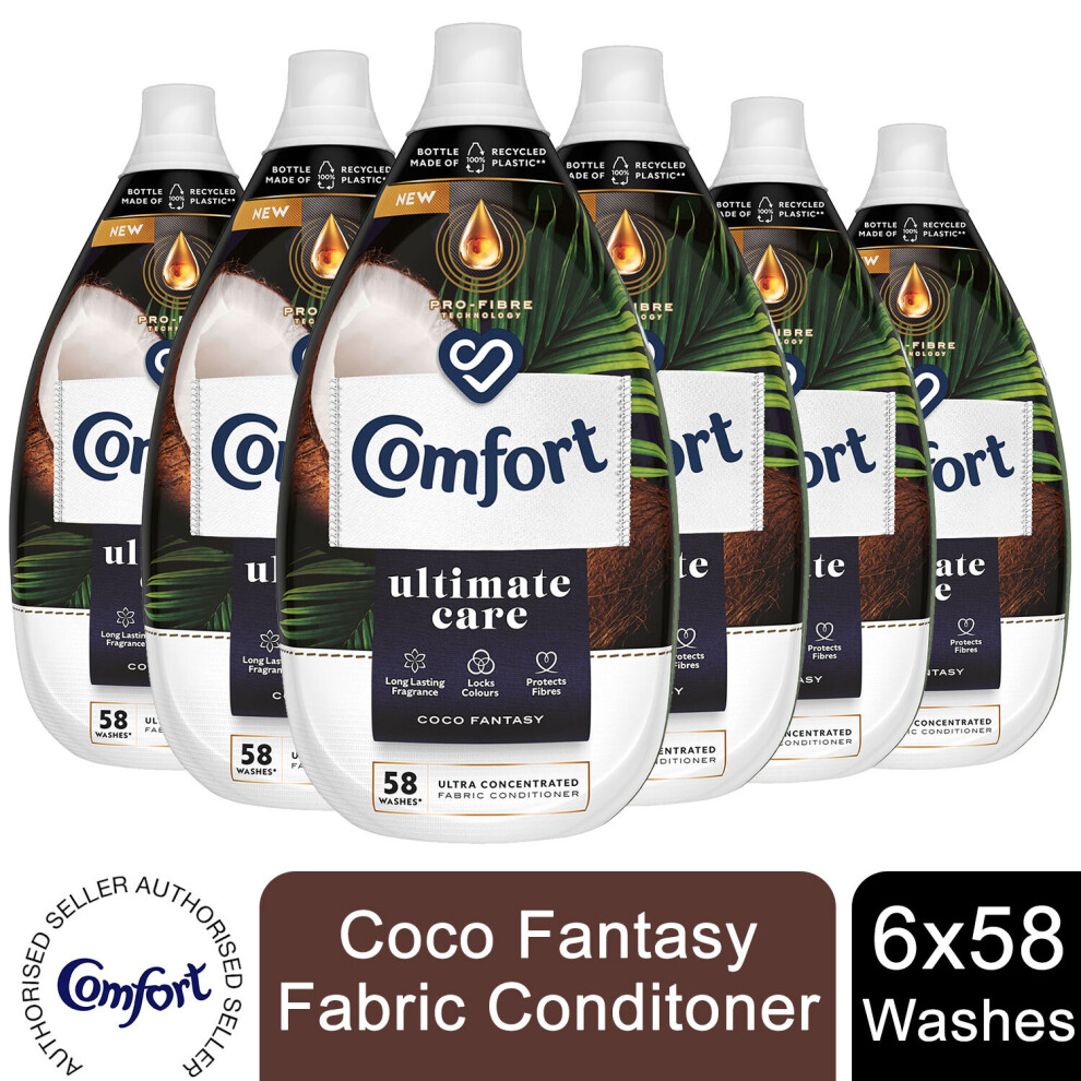 British Grocery 6 X Comfort Coconut Fantasy 58 Wash - 870Ml - Image 2