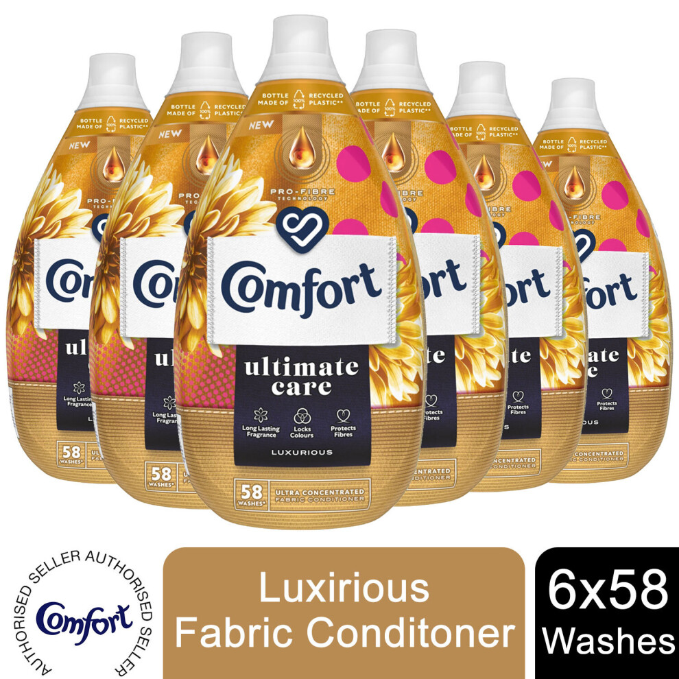 (Luxurious) 6xof870ml Comfort Liquid Fabric Conditioner 58W