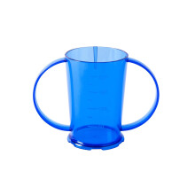 (Blue, Pack Of 2) Two Handled Graduated Adult Feeder Beaker - 200ml