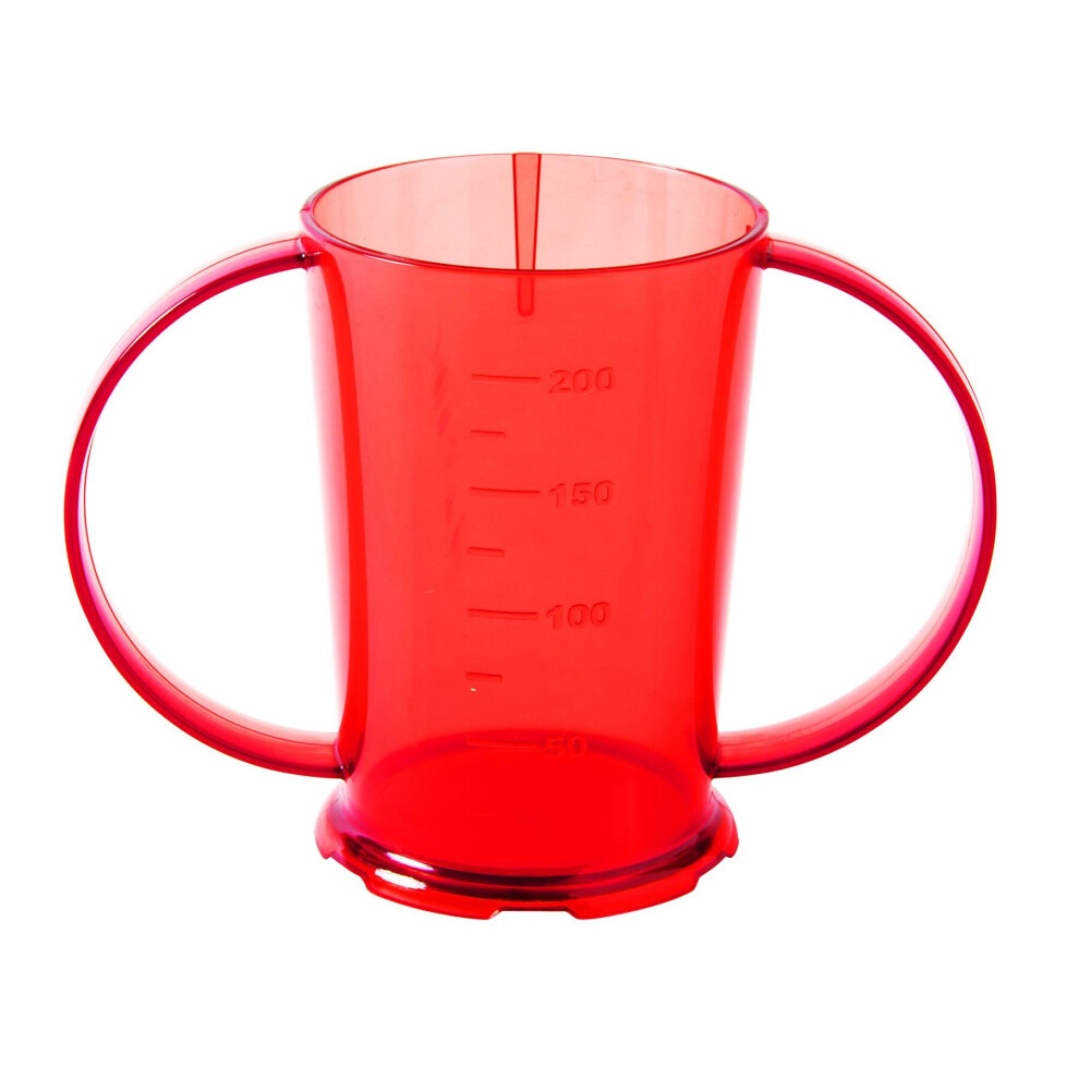 Nuhorizons Healthcare Products® (, Pack Of 1) Two Handled Graduated Adult Feeder Beaker - 200Ml Red
