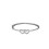 K & S Sterling Silver Sparkling Double Hearts Baby Bangle Bracelet 2