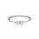 K & S Sterling Silver Sparkling Double Hearts Baby Bangle Bracelet 3