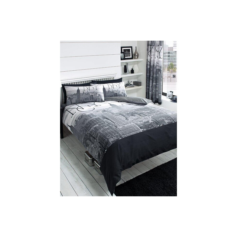 (King Size) New York City Duvet Cover and Pillowcase Set