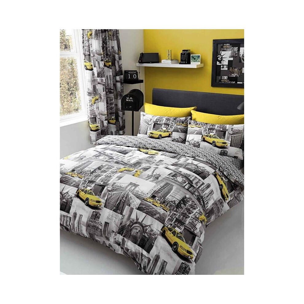 (Double) New York Patch Duvet Cover and Pillowcase Set