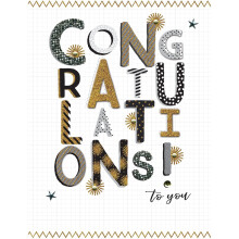 Congratulations To You Gigantic Greeting Card Embellished A4 Sized Cards