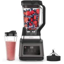 2-in-1 Ninja Black/Silver Blender with Auto-iQ (BN750UK) 1200 W, 2.1 Litre Jug, 0.7 Litre Cup
