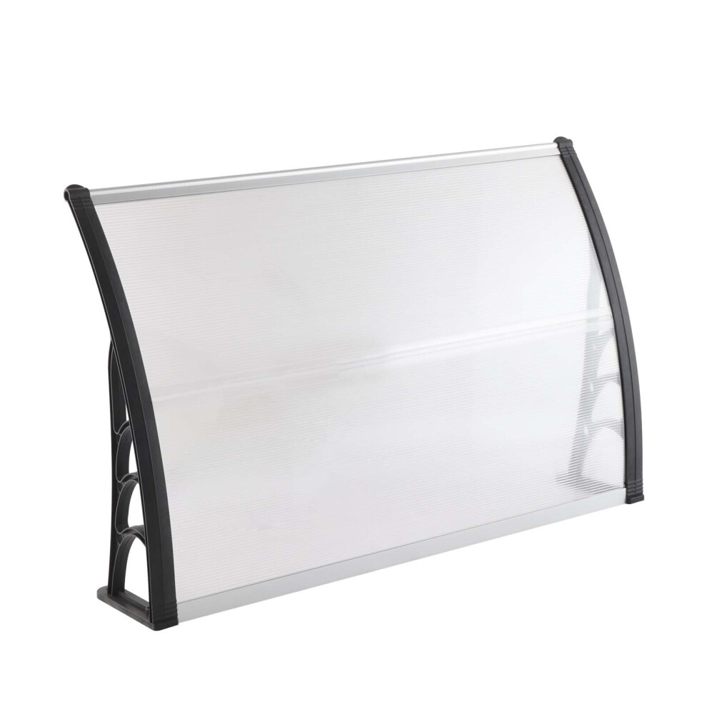 (Black) Door Canopy Awning Shelter Canopy Outdoor Porch Shade 714131853045