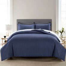 (NAVY BLUE) Bed Linen Summer Duvet Cover Uk With Pillow Case Single Double King Duvet Cover