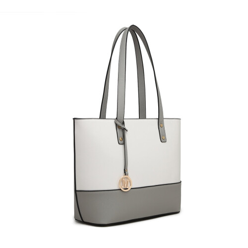 (Grey) Three PieceSet Tote Handbag 2