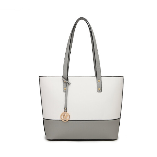 (Grey) Three PieceSet Tote Handbag 1