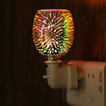 Plug-in Wax Melt Warmers Glass Burner 3D Fragrance Night Lights