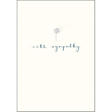 With Sympathy Simple Silver Foil Greeting Card Quality Cards