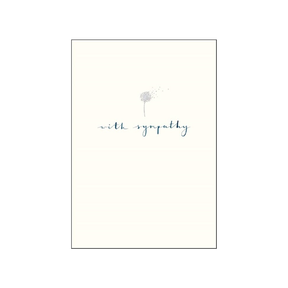 With Sympathy Simple Silver Foil Greeting Card Quality Cards