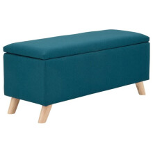 (Teal) Secreto Fabric Ottoman Lift Up Storage Bench