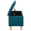 (Teal) Secreto Fabric Ottoman Lift Up Storage Bench 5