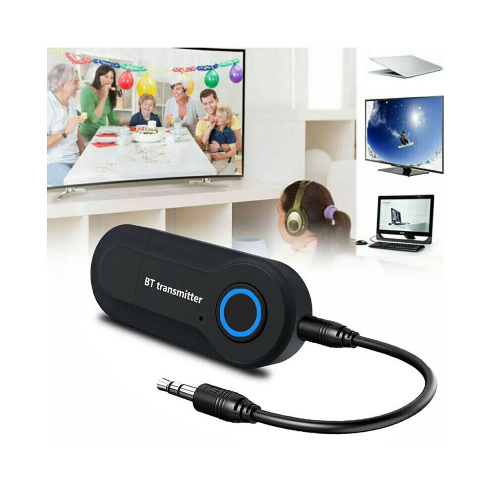 Bluetooth Audio Transmitter Adapter Wireless Stereo Sender TV Speaker USB Dongle