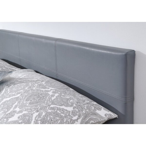 Side Lift Ottoman Storage Bed in Grey- 4FT Small Double 120cm 2