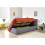 Side Lift Ottoman Storage Bed in Grey PU - Single 11