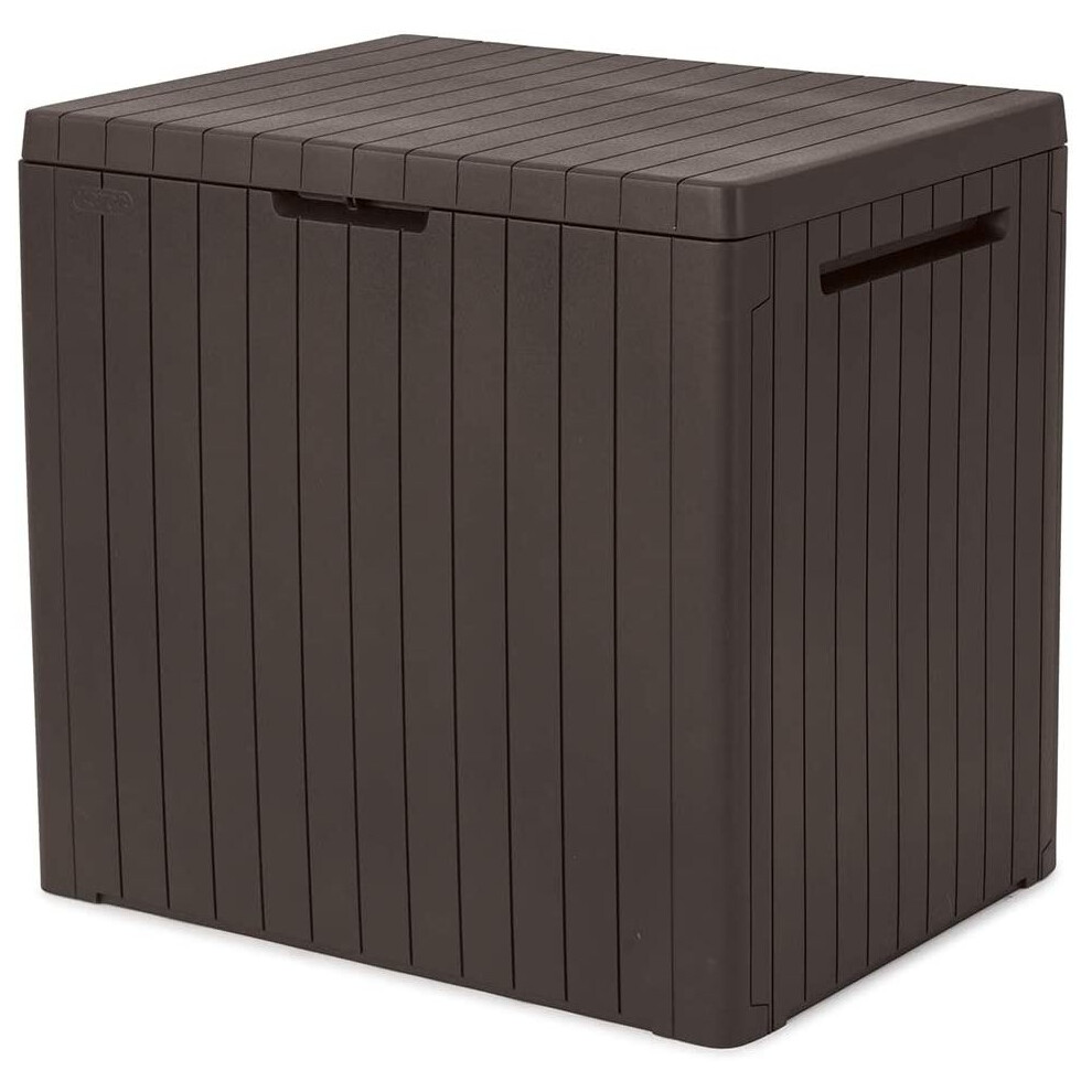 (Brown) Keter Garden Storage Box 113L Outside Storage Box