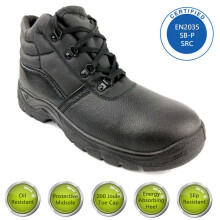 (Standard Chukka, 9) Mens Chukka Safety Work Boots Black Steel Toe Cap & Midsole Sizes 3 - 13 UK