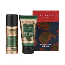 Ted Baker Mens Mini Duo Gift Set Body Spray Hair And Body Wash