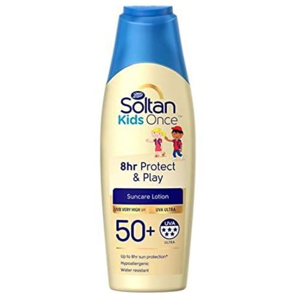 Soltan Cream Once Kids 8Hr Protect & Play Sun Lotion Spf50+ 200Ml