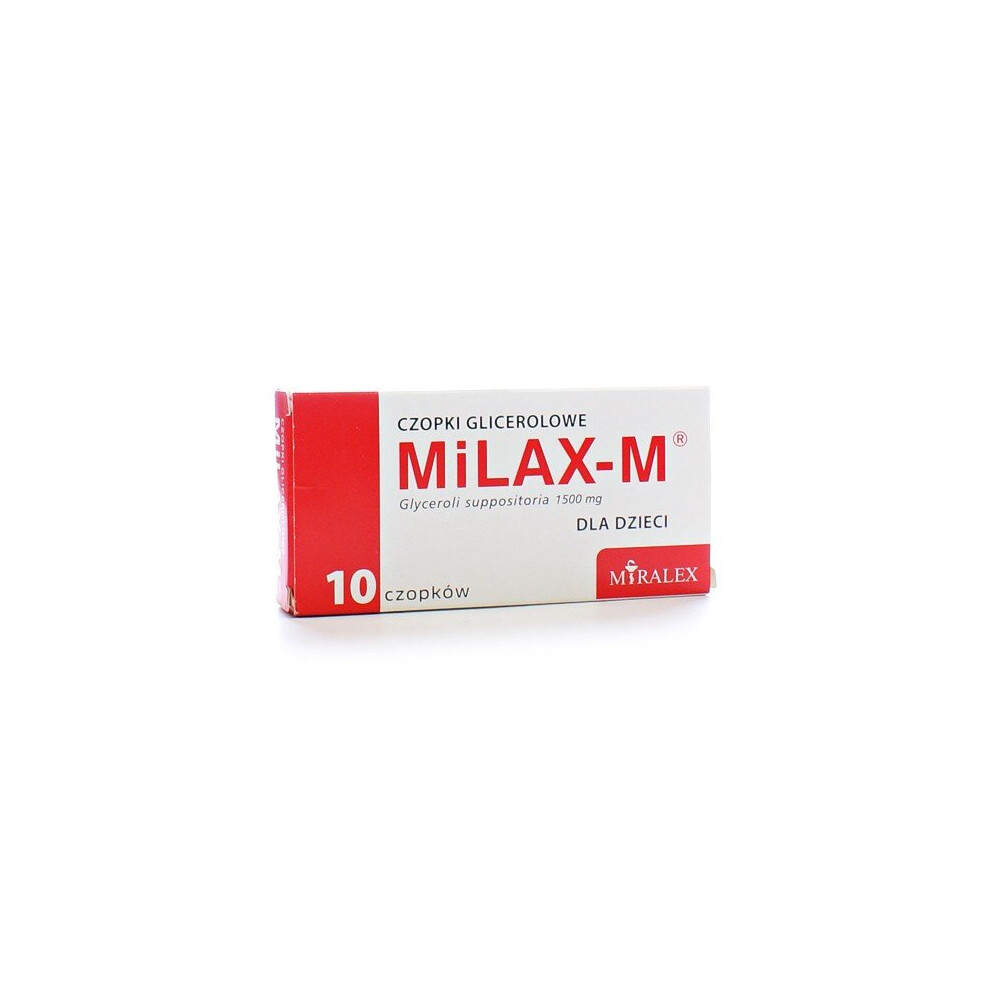 Miralex Milax-M, Glycerol Suppositories For Children, Czopki Glicerynowe Size 10