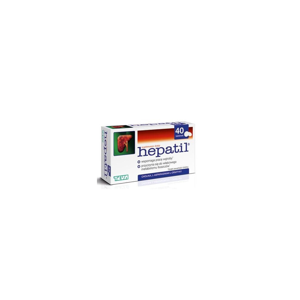Teva Pharmaceuticals Hepatil, 40 Tabletek, Assisting The Correct Functioning Of The Liver