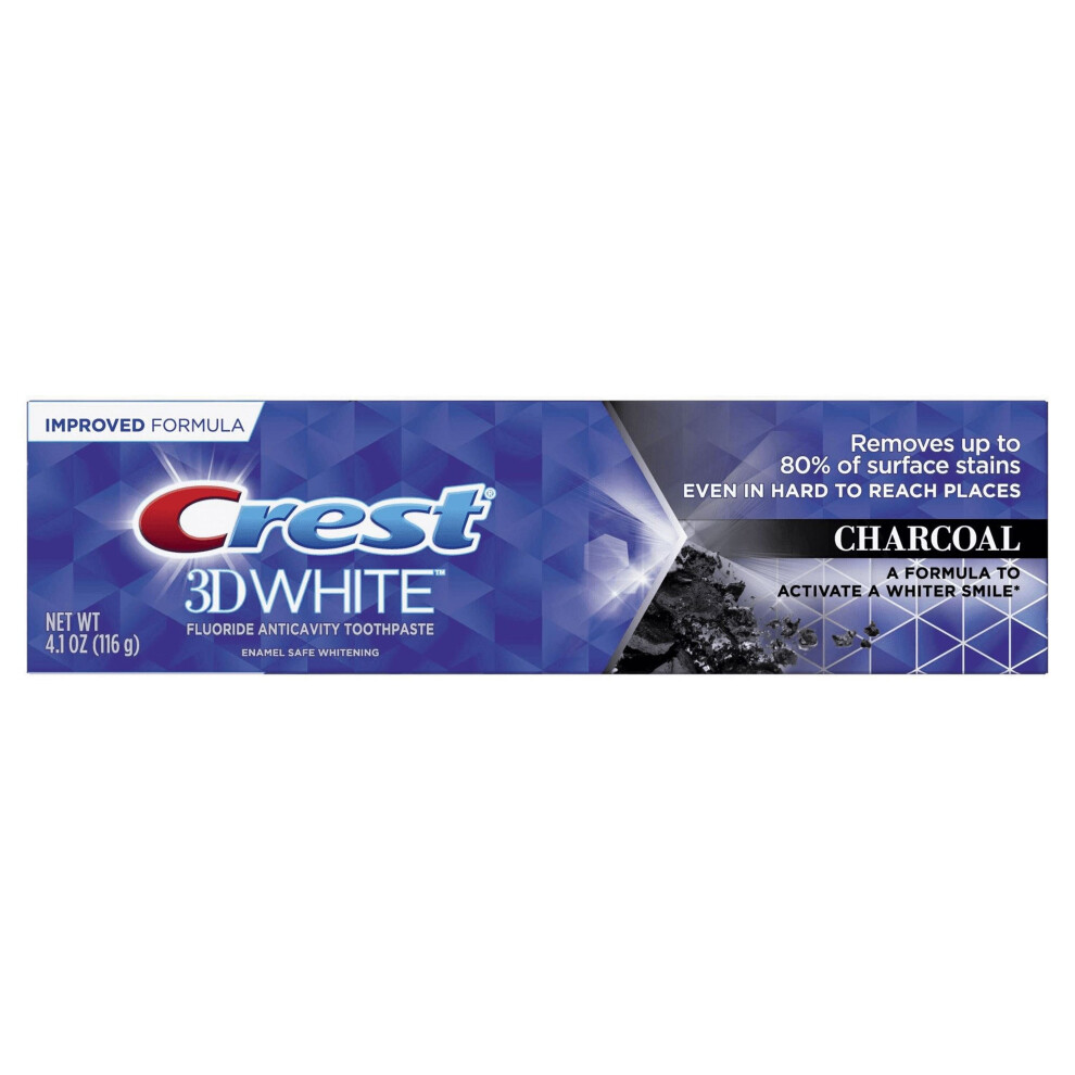 Crest 3D White Charcoal Whitening Toothpaste, 4.1 oz (116 g)