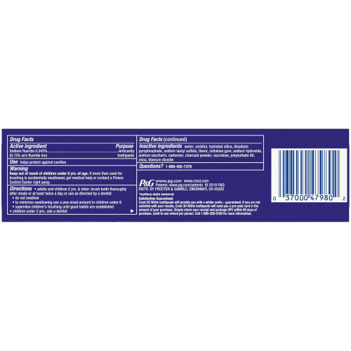 Crest Crest 3D White Charcoal Whitening Toothpaste, 4.1 oz (116 g) 1