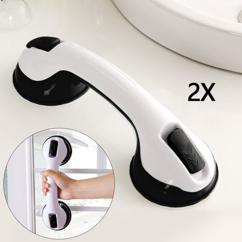 2X SAFETY HAND GRIP GRAB HANDLE SUCTION TOWEL RAIL BAR BATHROOM AID BATH SHOWER