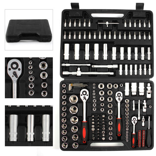 171Pcs Socket Driver Set&Screwdriver Bit Torx Rachet Tool Kit