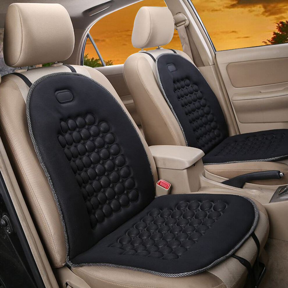 2 Car Seat Cushion Protector Universal Orthopaedic Padded Massage Back Black 701160642955