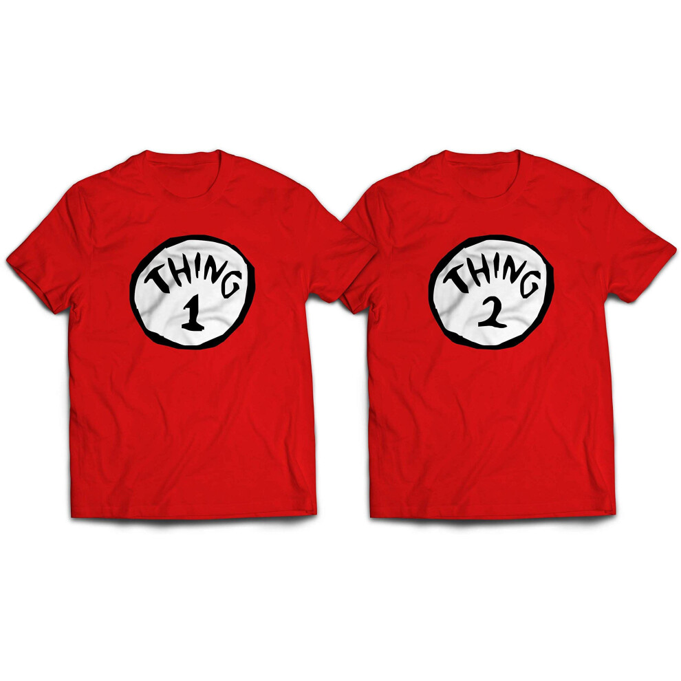 (THING ONE-RED, 3XL) Thing One 1 And Thing Two 2 World Book Day