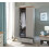 Kendal 2 Door 1 Drawer Wardrobe In Grey Colour 5