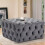 Living And Home Large Sofa Coffee Table Ottoman Pouffe Rest Footstool Button Chair 1