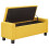 Verona Ottoman Storage Bench In Mustard Fabric 5
