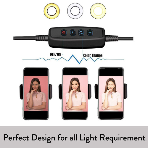 Ranpo LED Selfie Ring Light with Cell Phone Holder Flexible Stand Stream 2