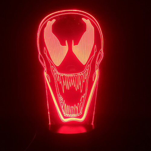 Venom 3D LED Night Light Bedroom Table Lamp Color Changing