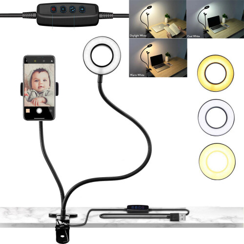 Ranpo LED Selfie Ring Light with Cell Phone Holder Flexible Stand Stream 1