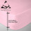 (Pink, King) 100% Egyptian Cotton 200 Thread 40CM Fitted Sheet 1