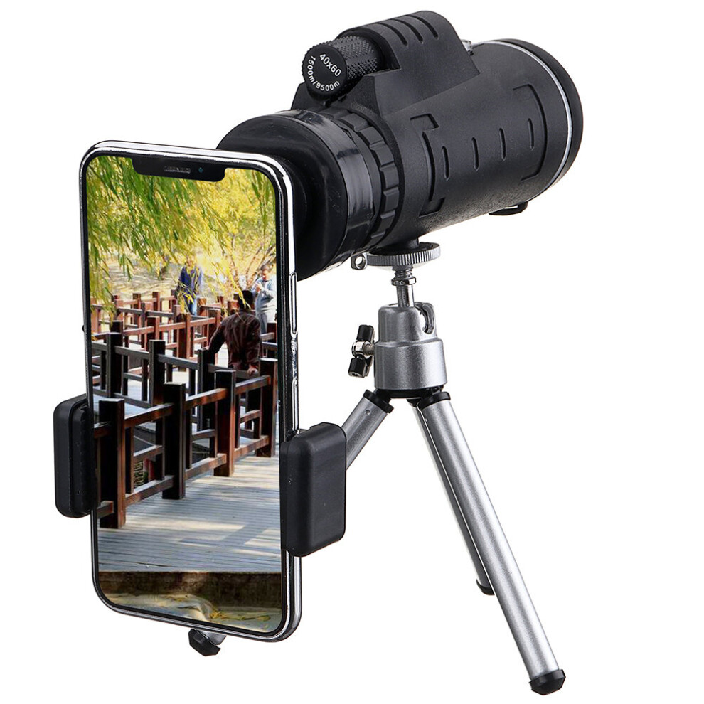 Ipree 40X60 Monocular Optical Hd Lens Telescope + Tripod + Mobile Phone Clip Xiaomi Black 8456212293426