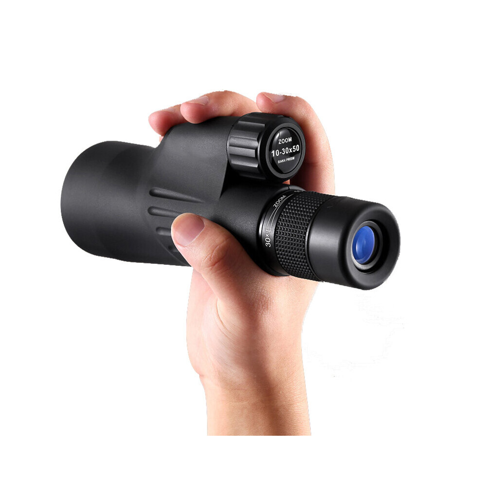 10-3050 Monocular Telescope Adjustable Bak4 Fmc Coated Handheld Bird Watching Smartphone Black 8456212294379
