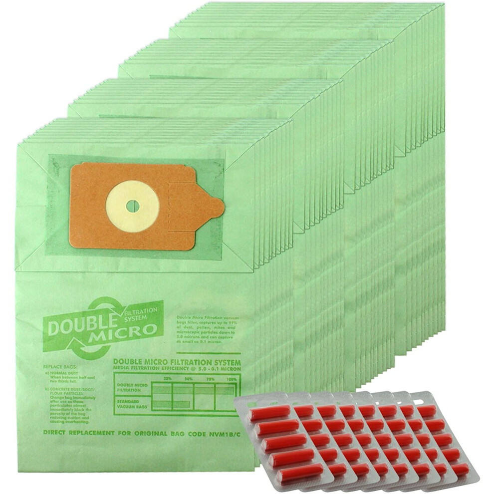 Paper Dust Bags for Numatic Henry Henry Hetty James Vacuum Cleaner (Pack of 40 + 40 Fresheners)â