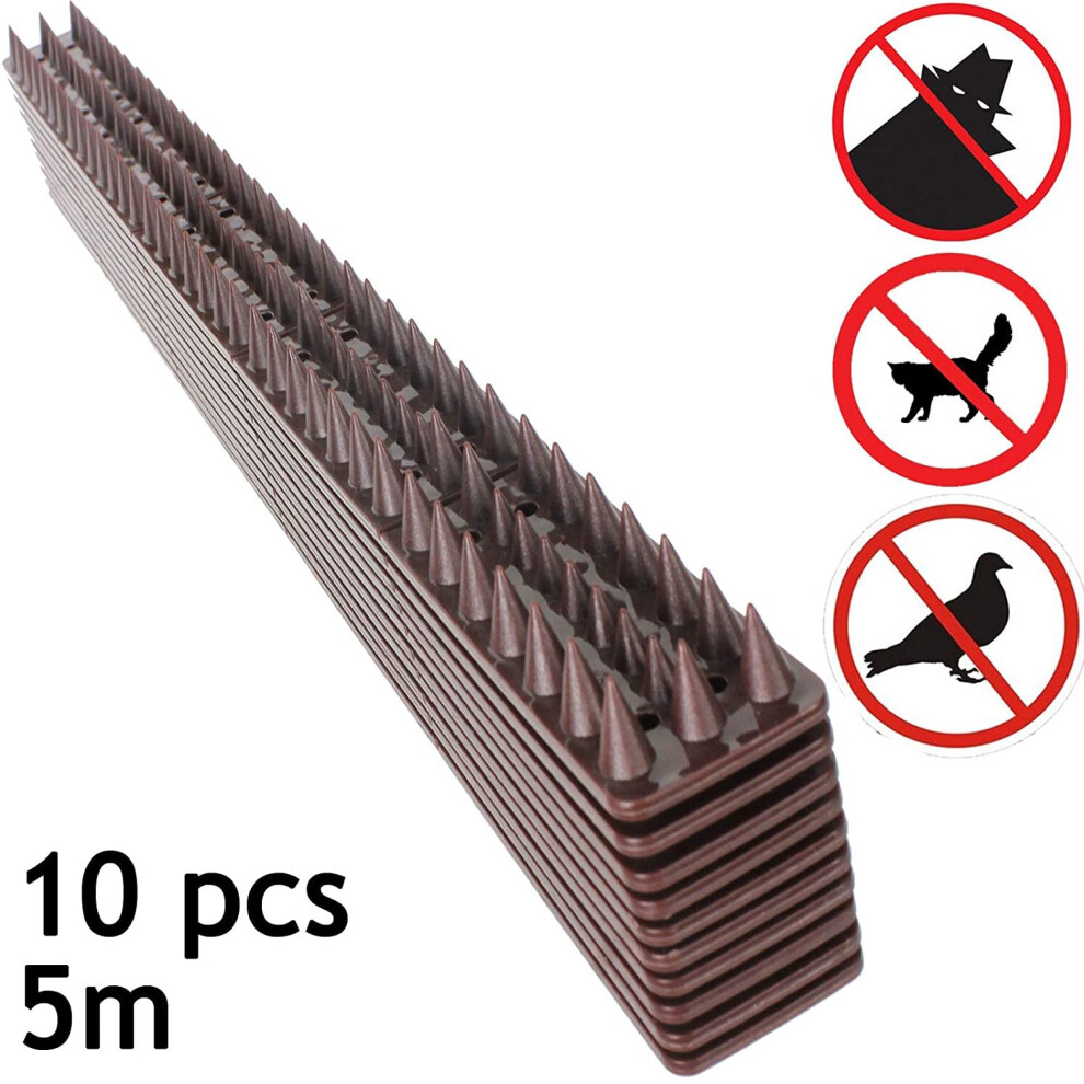 Garden Fence Wall Anti-Climb Security Spikes (10 Pcs, 5m)